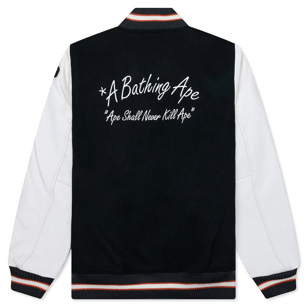 Embroidery Varsity Jacket Green