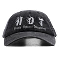 Hot Distressed Cap Washed Black