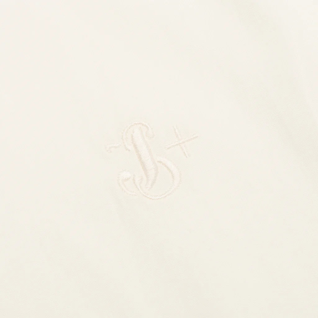 Glass Finish Cotton Poplin Shirt Eggshell
