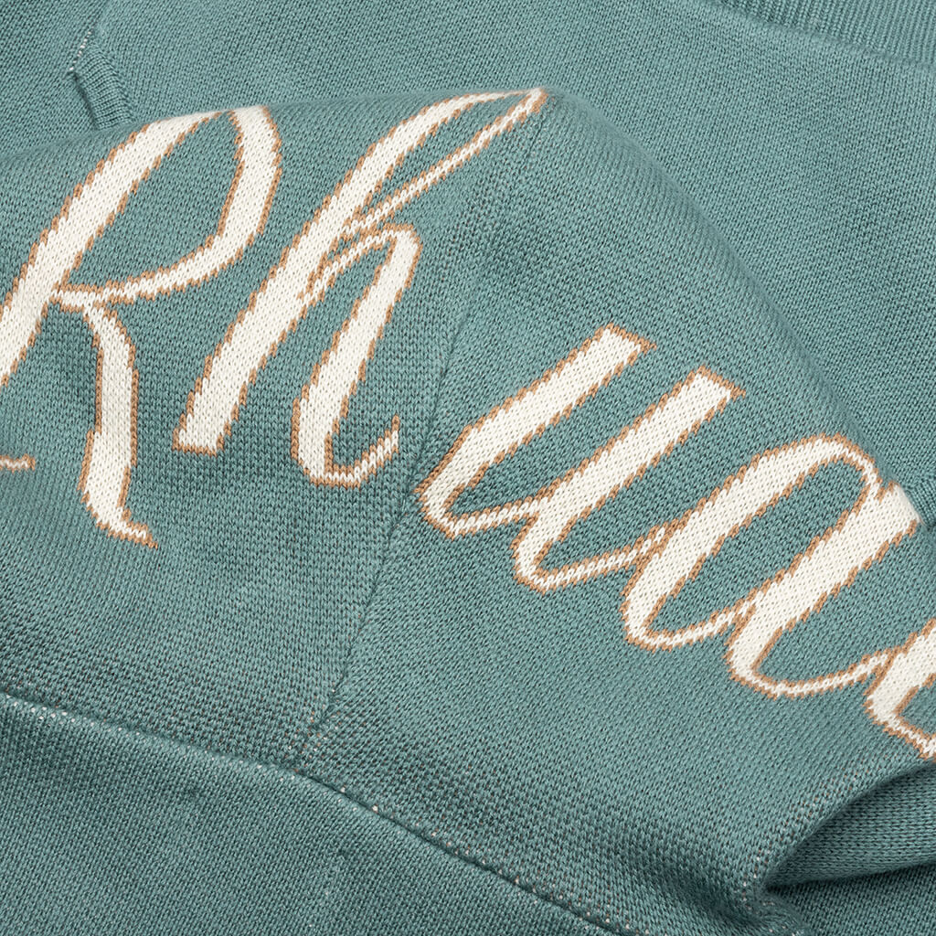 Script Logo Knit Hoodie Ivory Spa