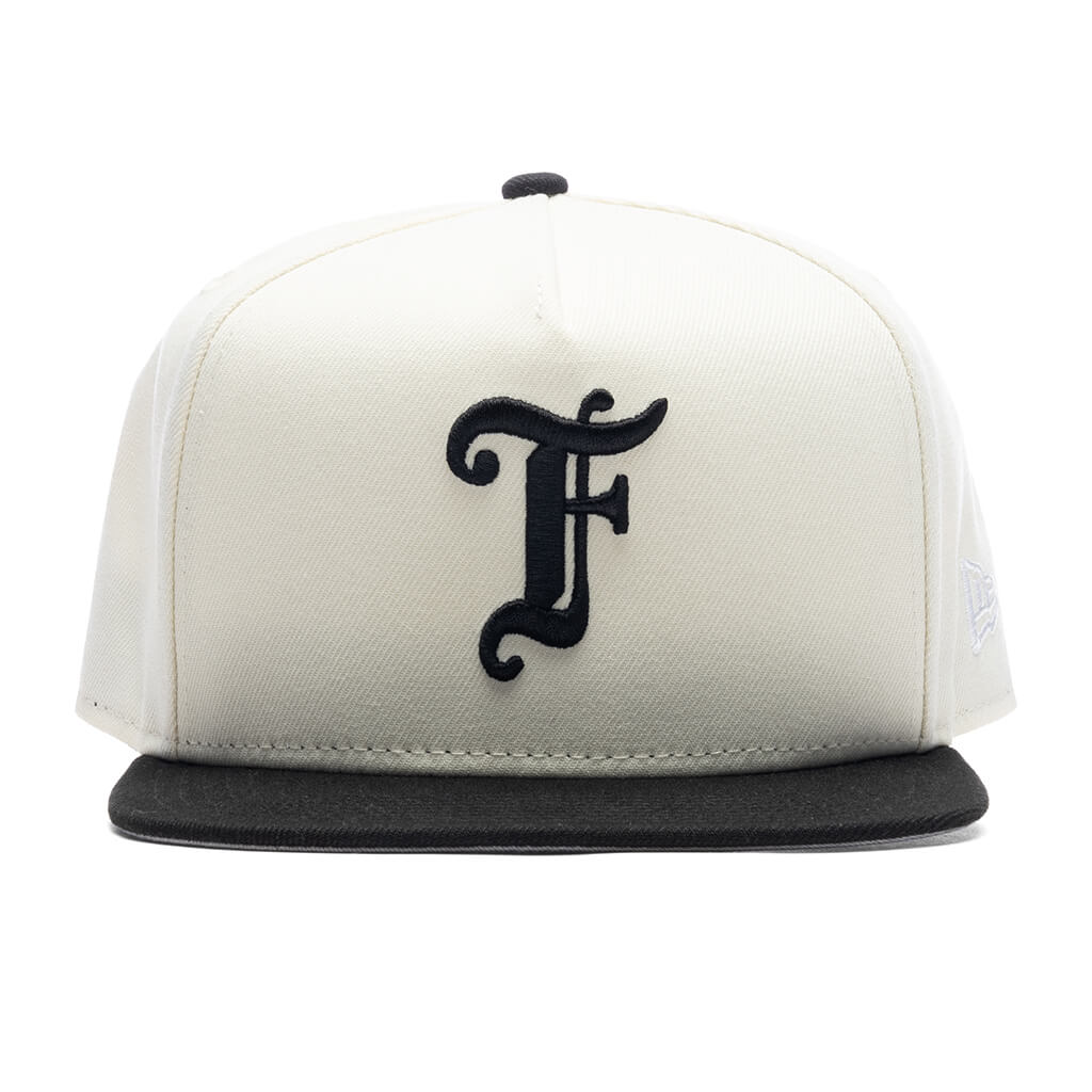 FEATURE x New Era 9Fifty A Frame Old English F Snapback Chrome Black