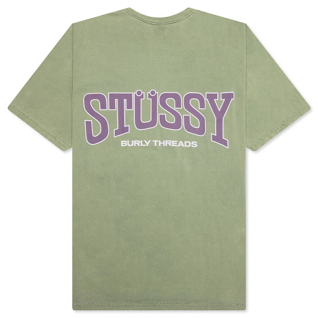 Burly Threads Pig Dyed Tee Olive