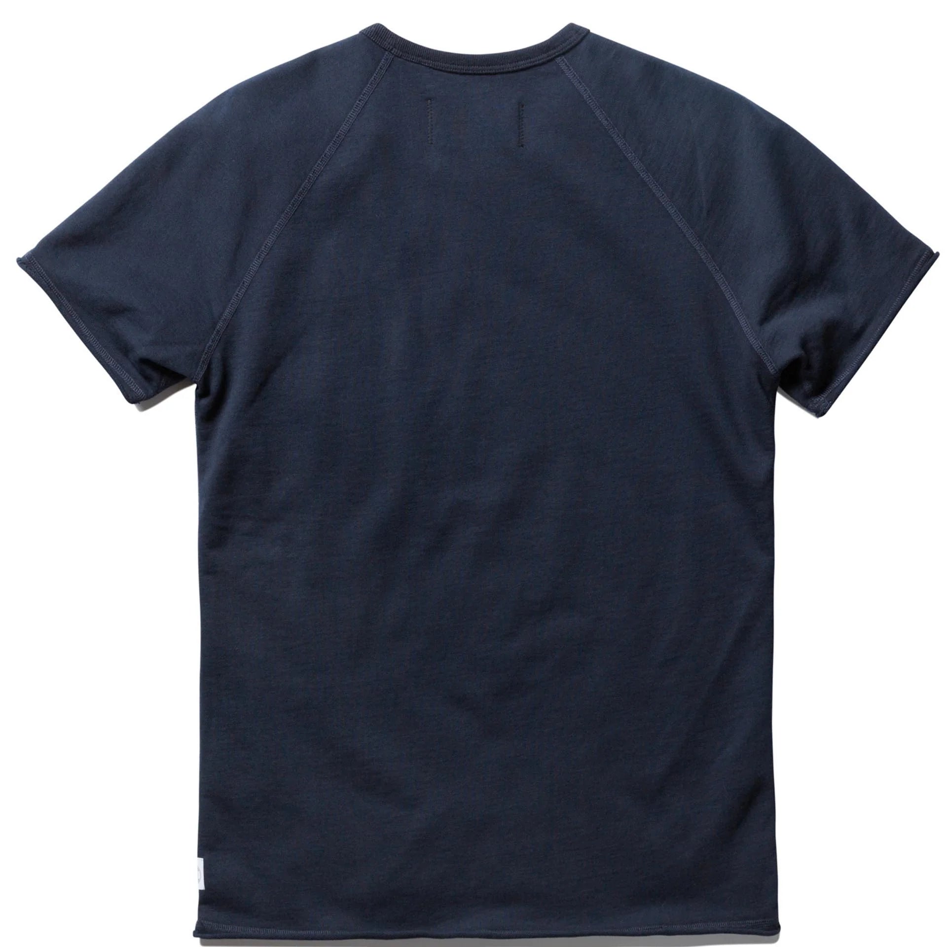 Terry Short Sleeve Crew Sweatshirt Mens Shirt Navy Blue
