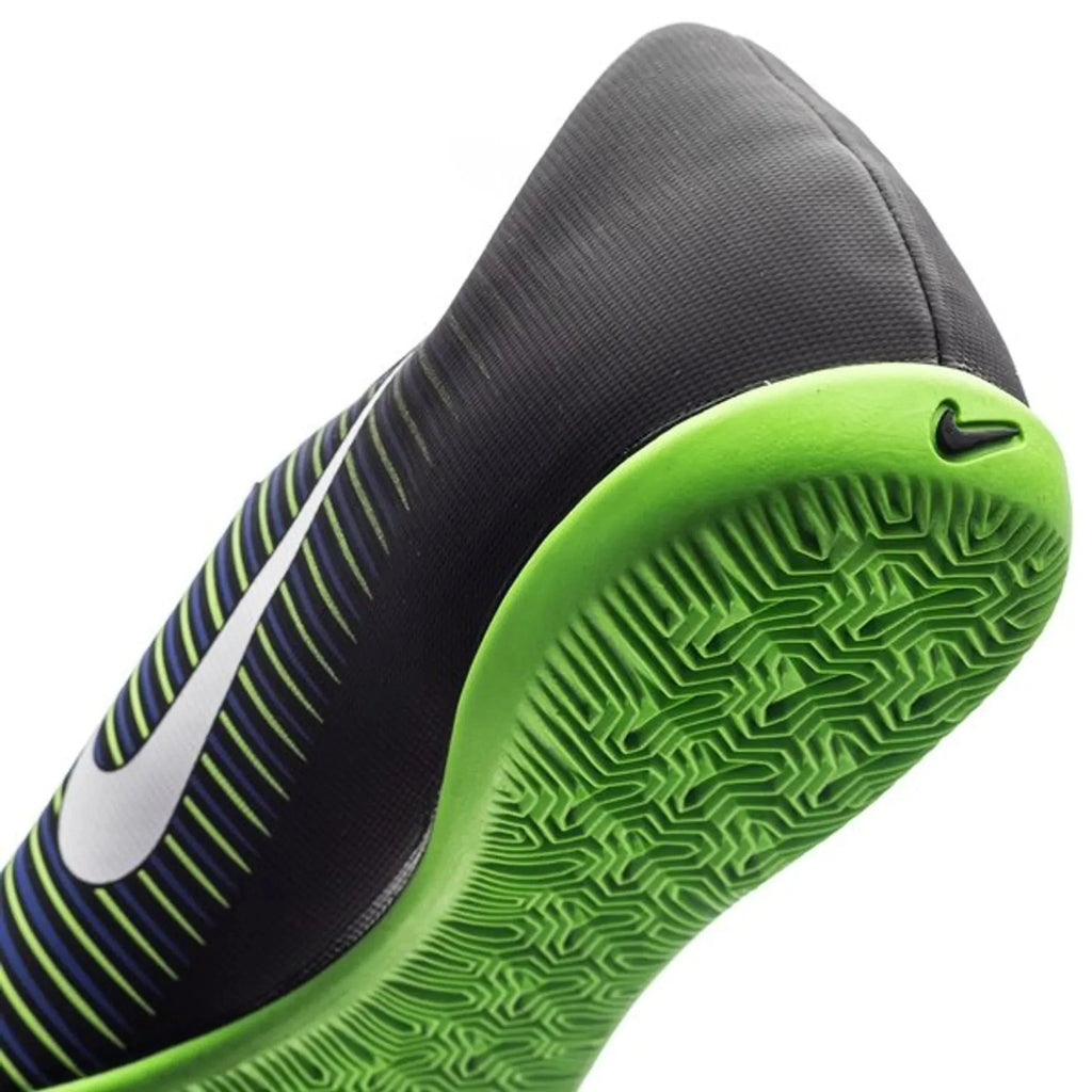 Nike Jr MercurialX Vapor XI IC Indoor Soccer Shoes Black White Electric Green