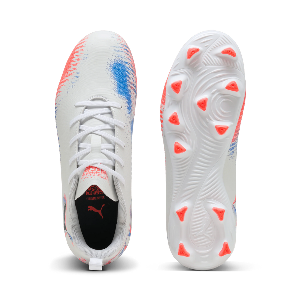 PUMA Future 8 Play FG AG Youth Soccer Cleats White Black