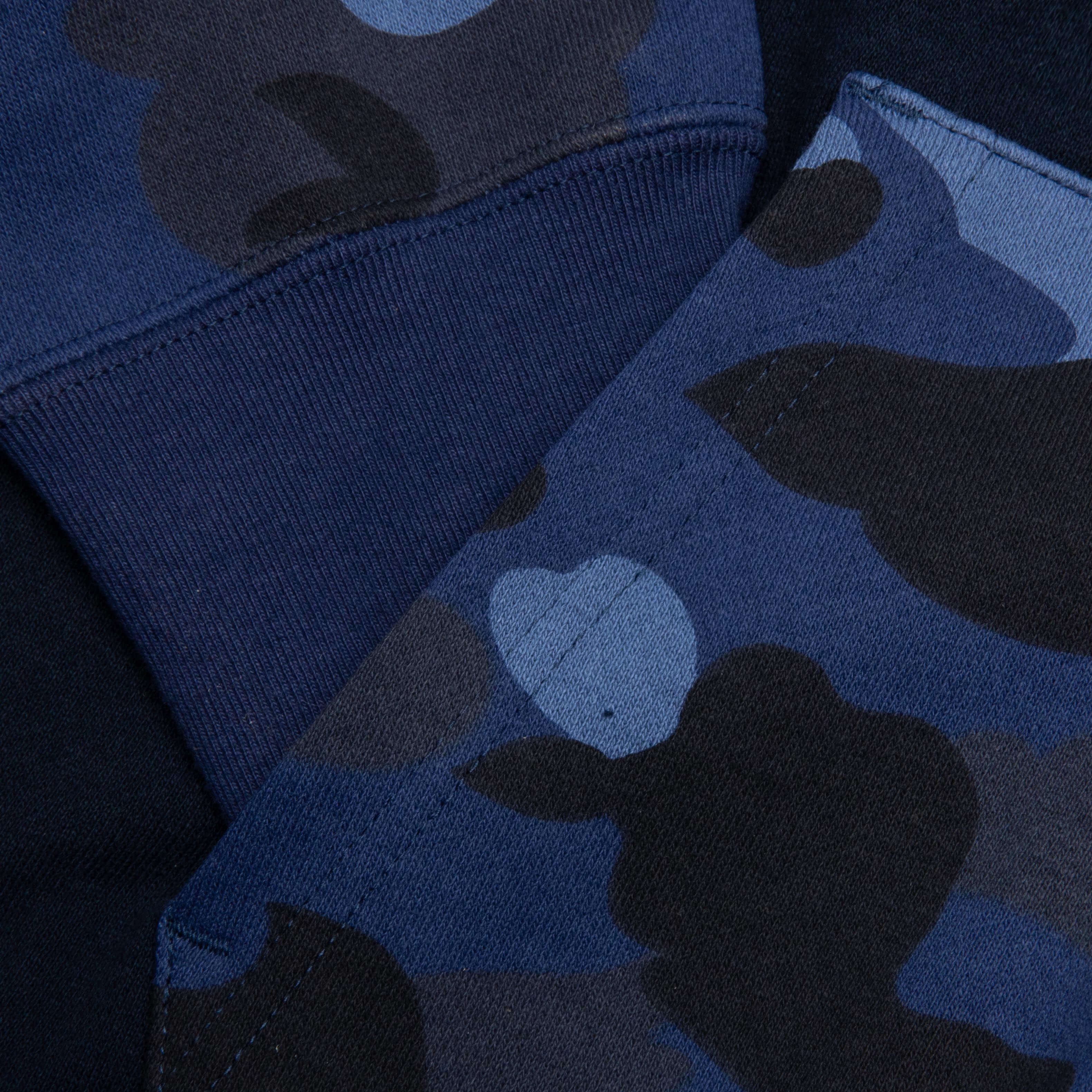 Color Camo Shark Full Zip Hoodie Navy