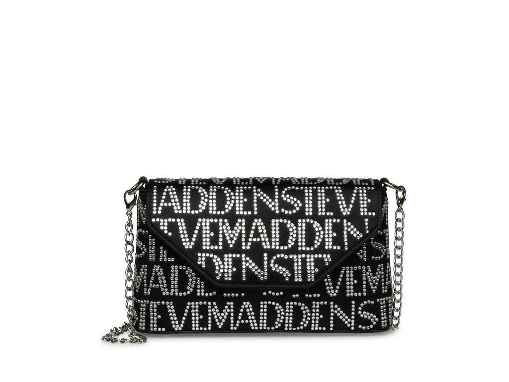 Bolsa de Hombro Steve Madden Bmadde Negro Plata para Mujer