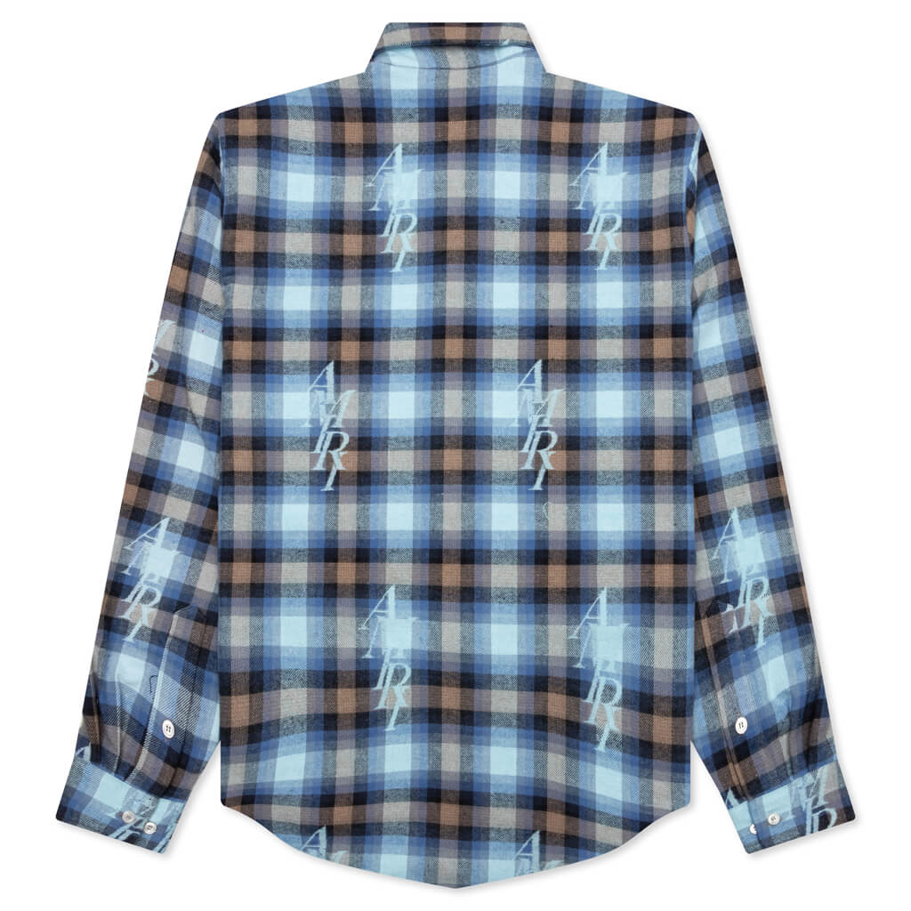 Staggered Plaid Flannel Legion Blue
