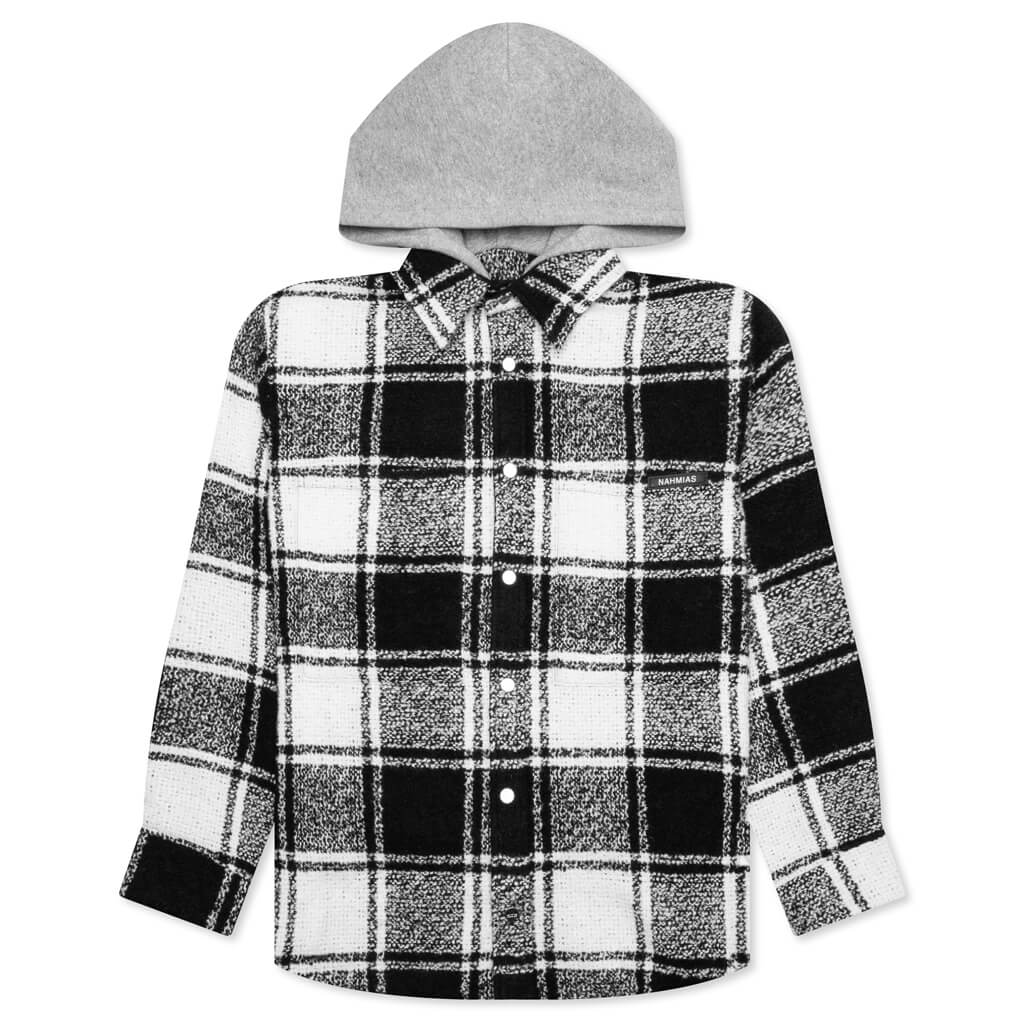 Hooded Flannel Black
