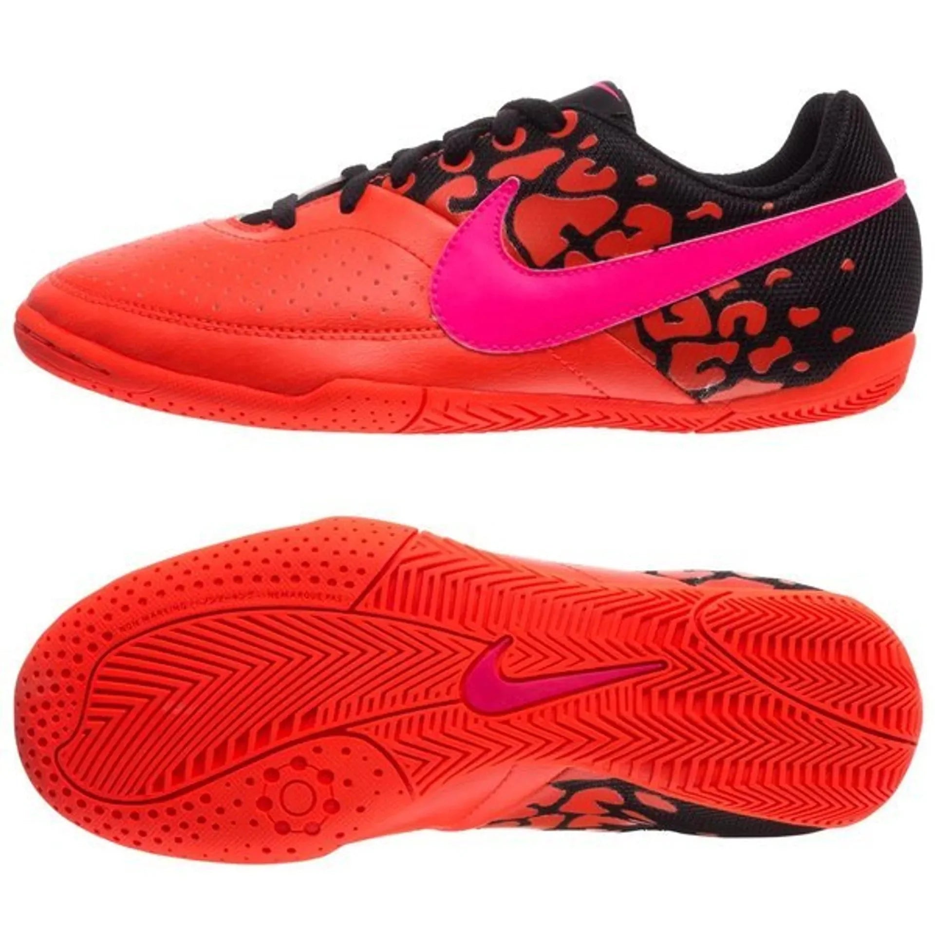 Nike JR Elastico II Indoor Soccer Shoes Crimson Pink Flash Black