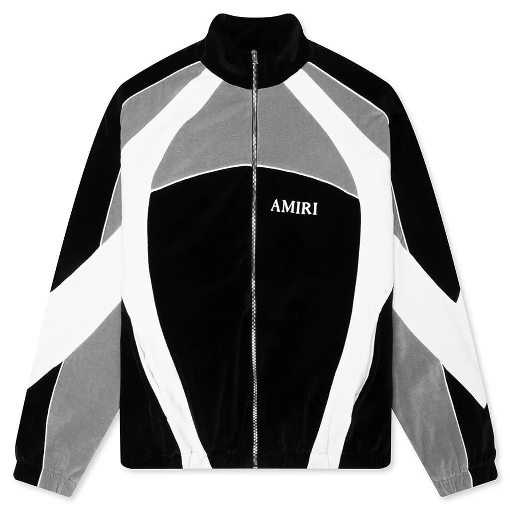 Oversized Panel Track Jacket Black