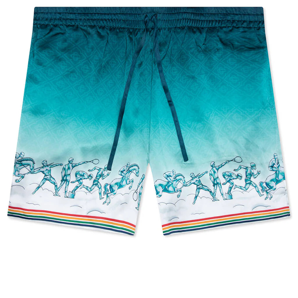 La Deesse Du Stade Silk Shorts Multicolor