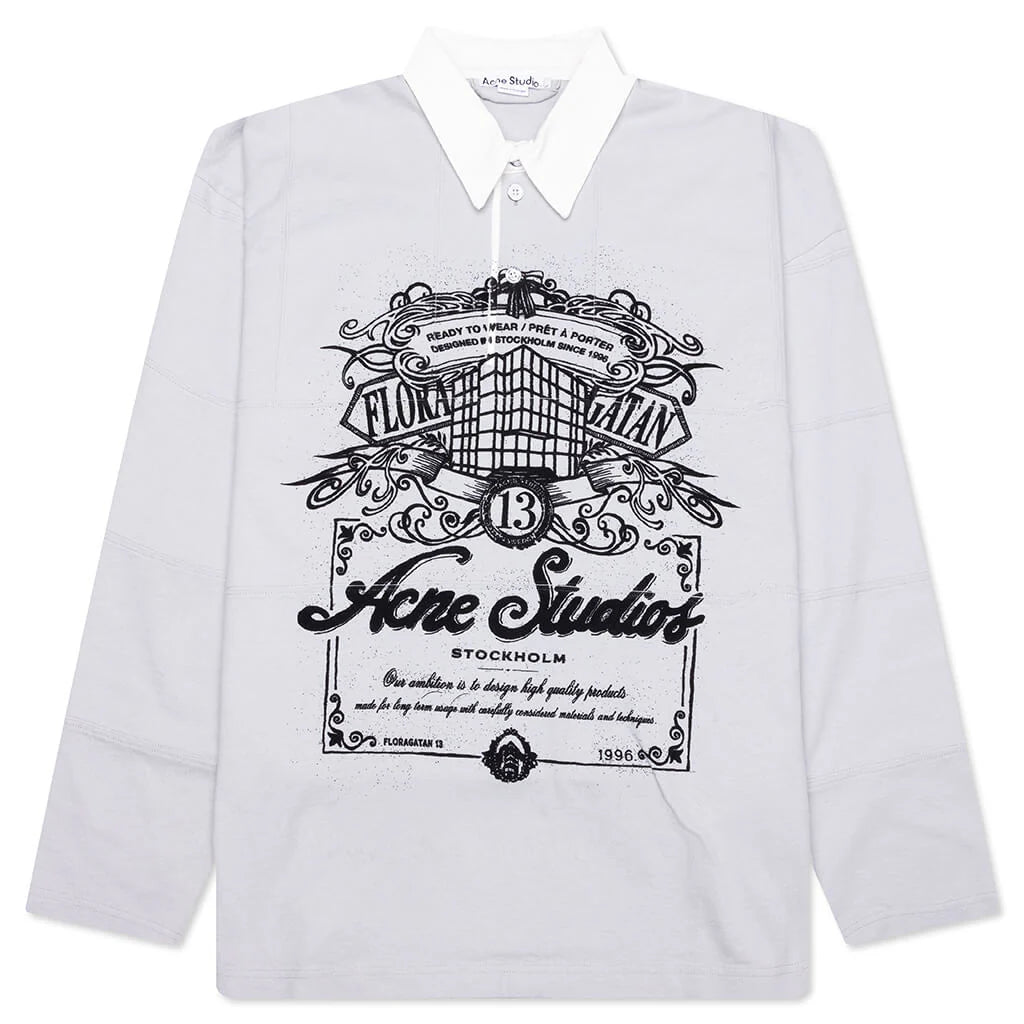 Floragatan Artwork Polo Cold Grey