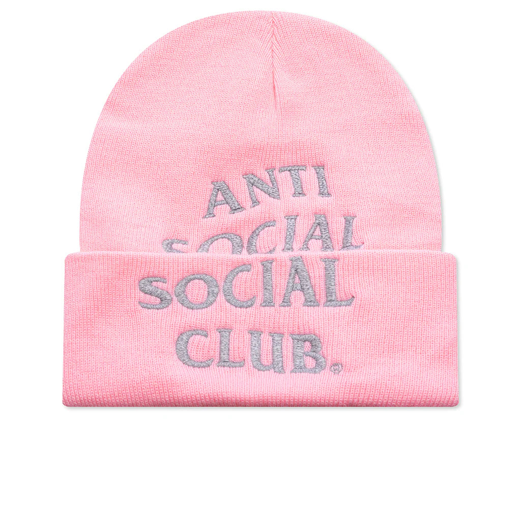 Embroidered Beanie Pink