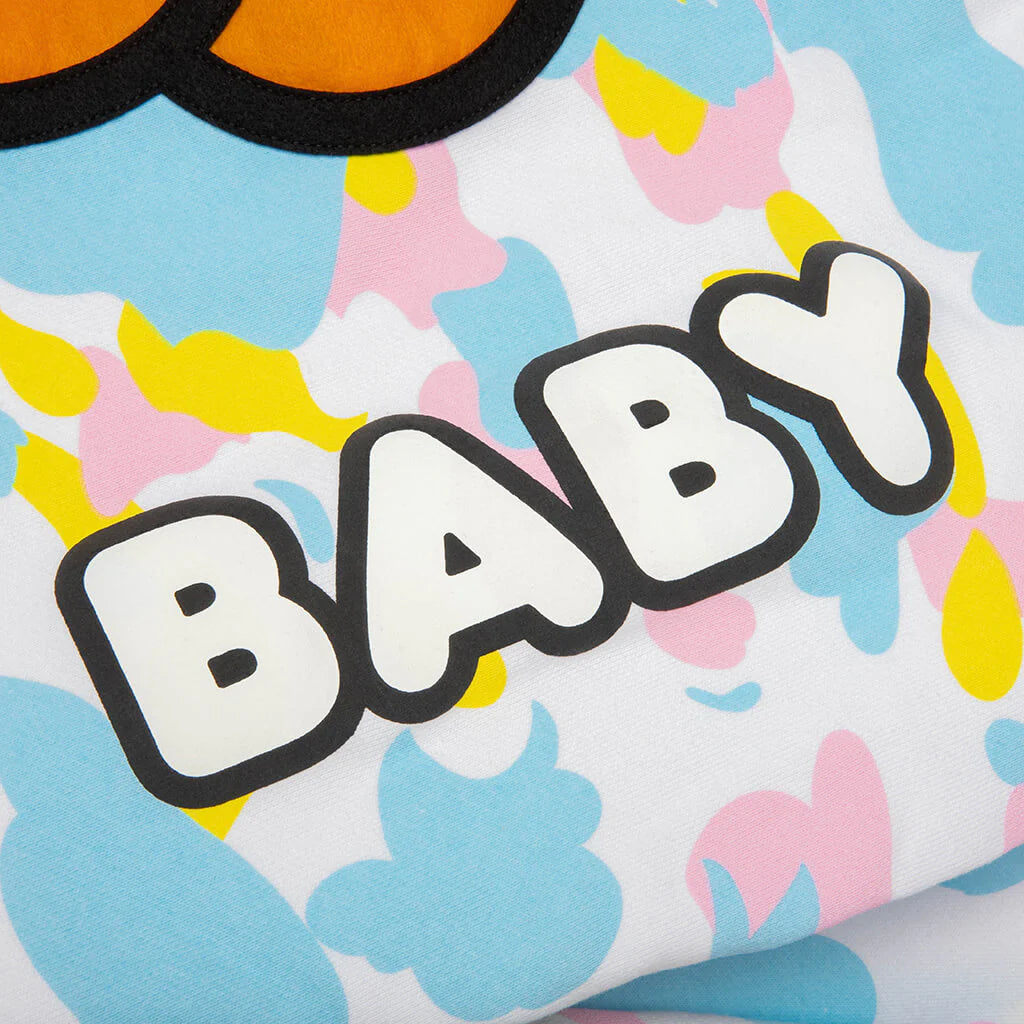 New Multi Camo Baby Milo Regular Fit Full Zip Hoodie White