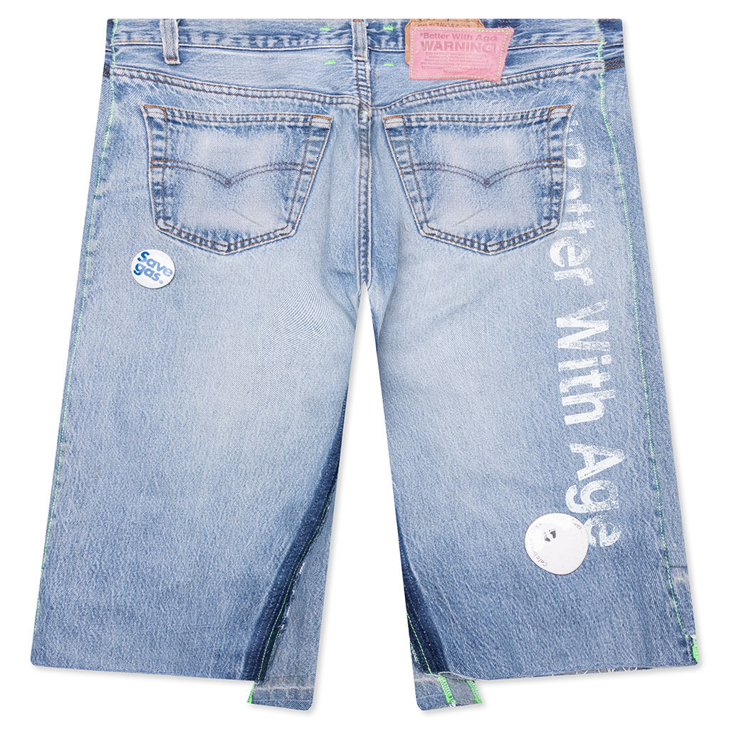 Campaign Triple Wide Long Denim Short Indigo