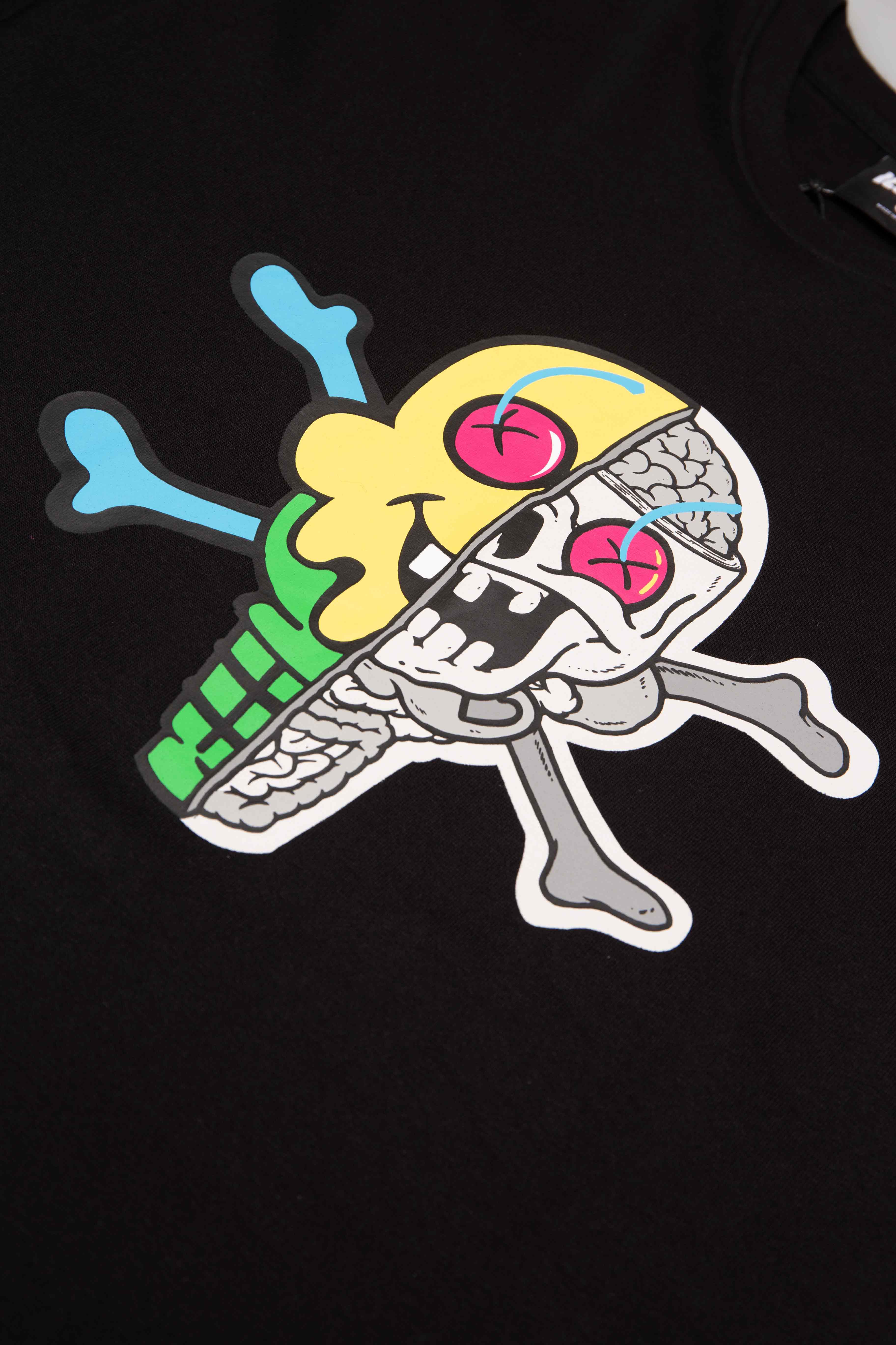 Skull Mens T Shirt Black Black