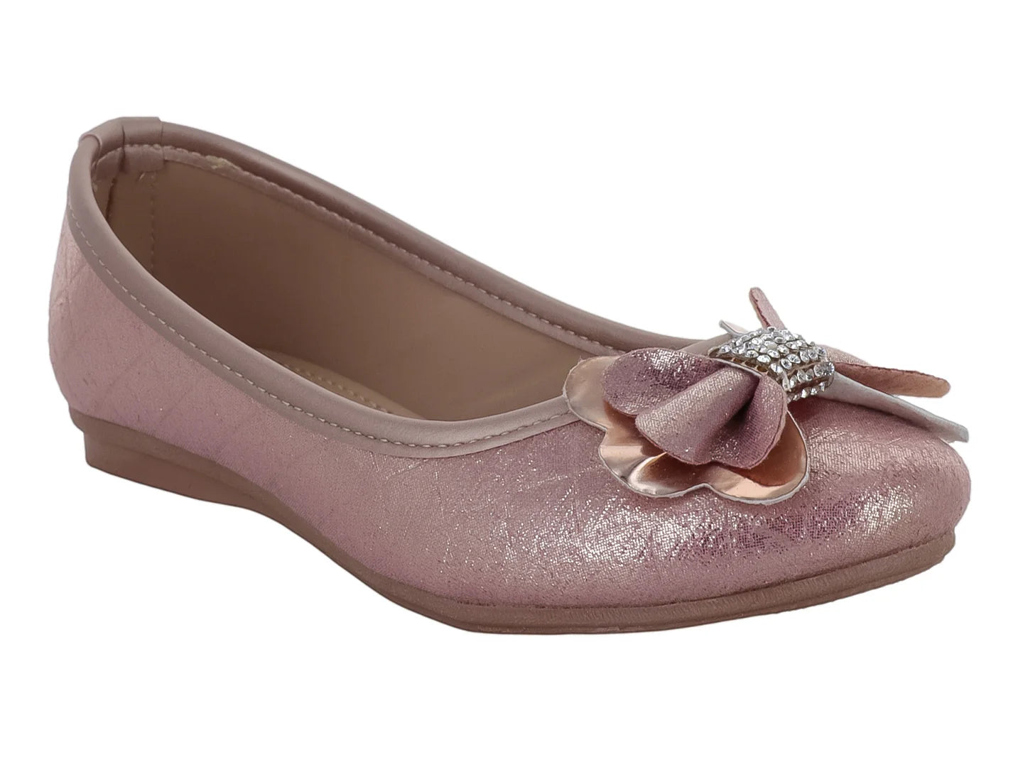 Zapatos Planos Miss Pink Oro Rosado para Niña