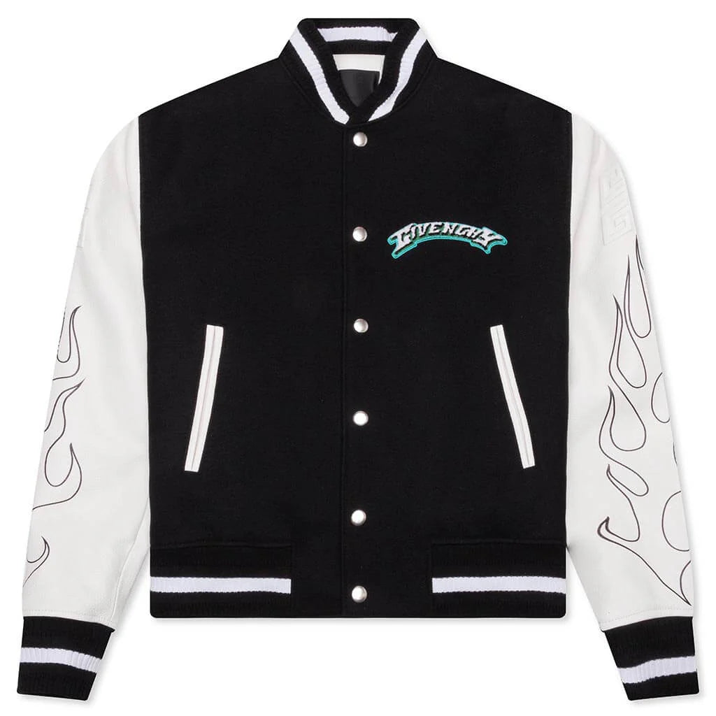 Varsity Jacket Black White
