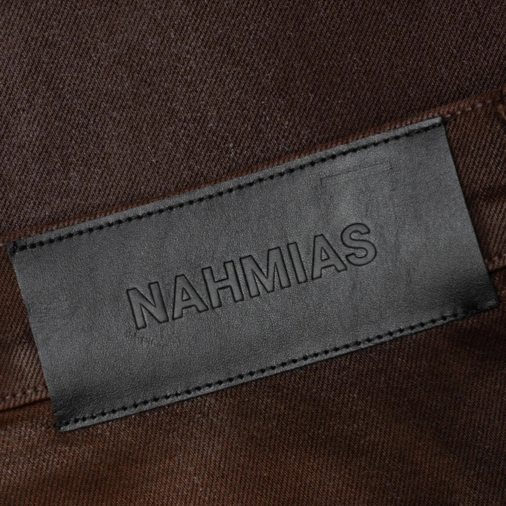 Waxed Denim Logo Cargo Pant Brown Wash