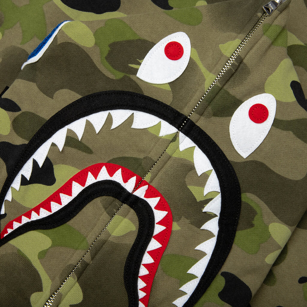 Graduation Camo Shark Full Zip Hoodie Olive Drab