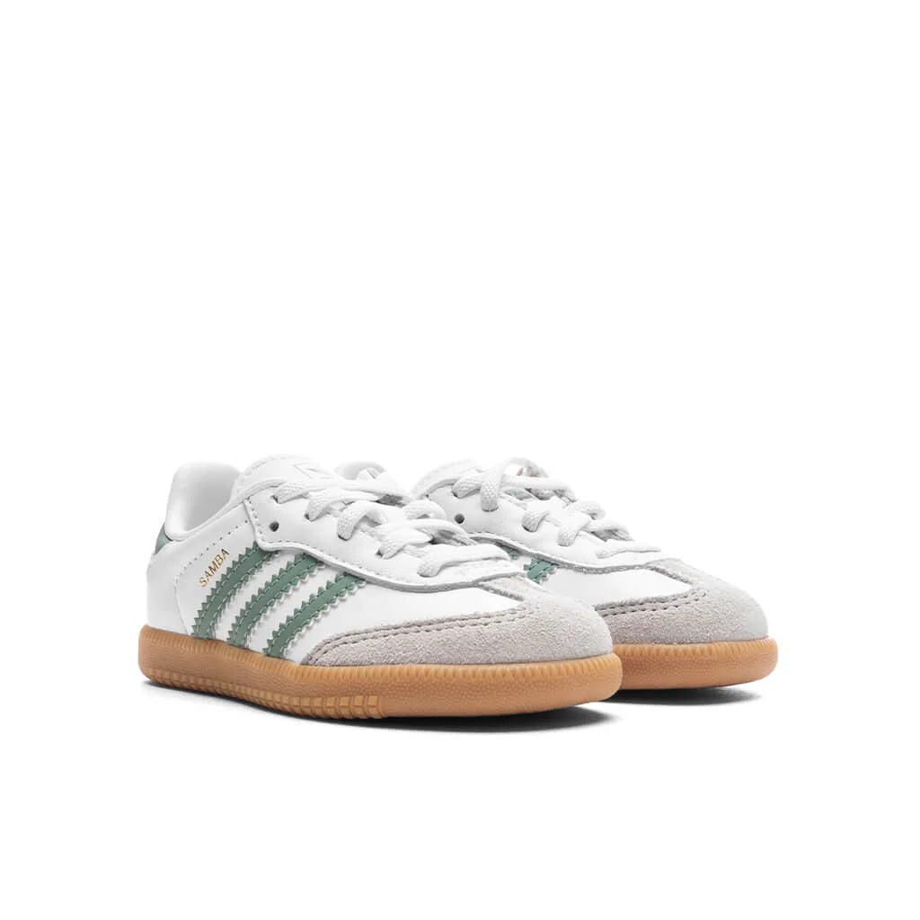 Toddlers Samba OG Cloud White Silver Green Gum