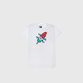Peralta Mens Short Sleeve T Shirt White Red Blue