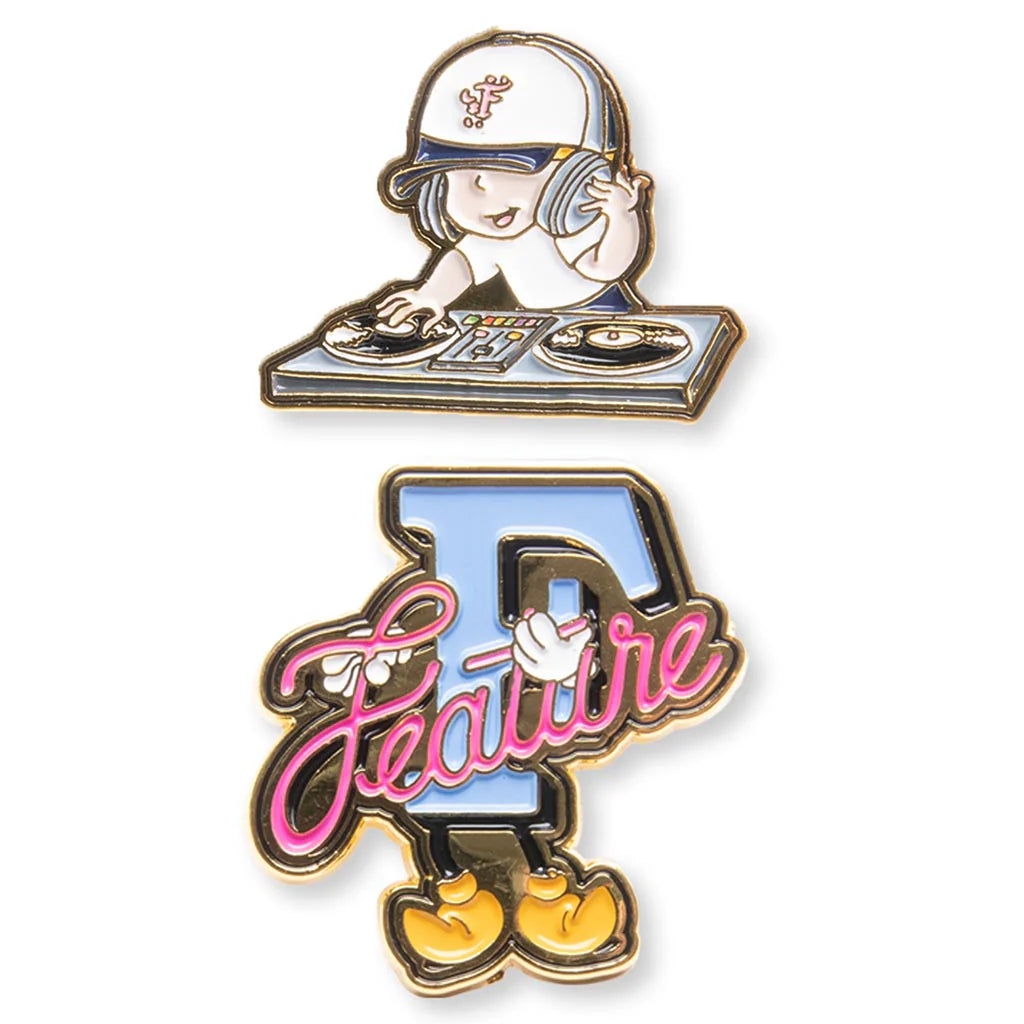 Feature x New Era Old English Plaza Snapback Dark Green Pink