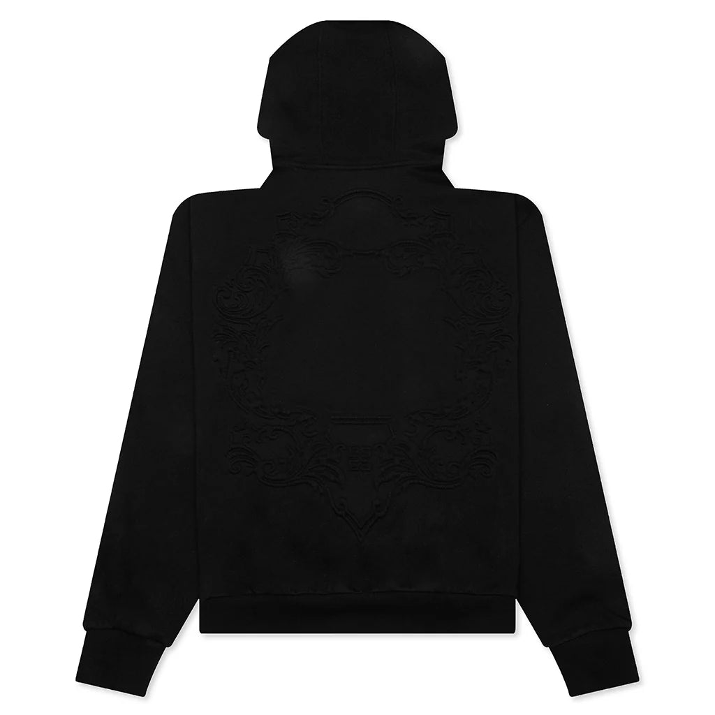 Baroque Embossing Hoodie Black