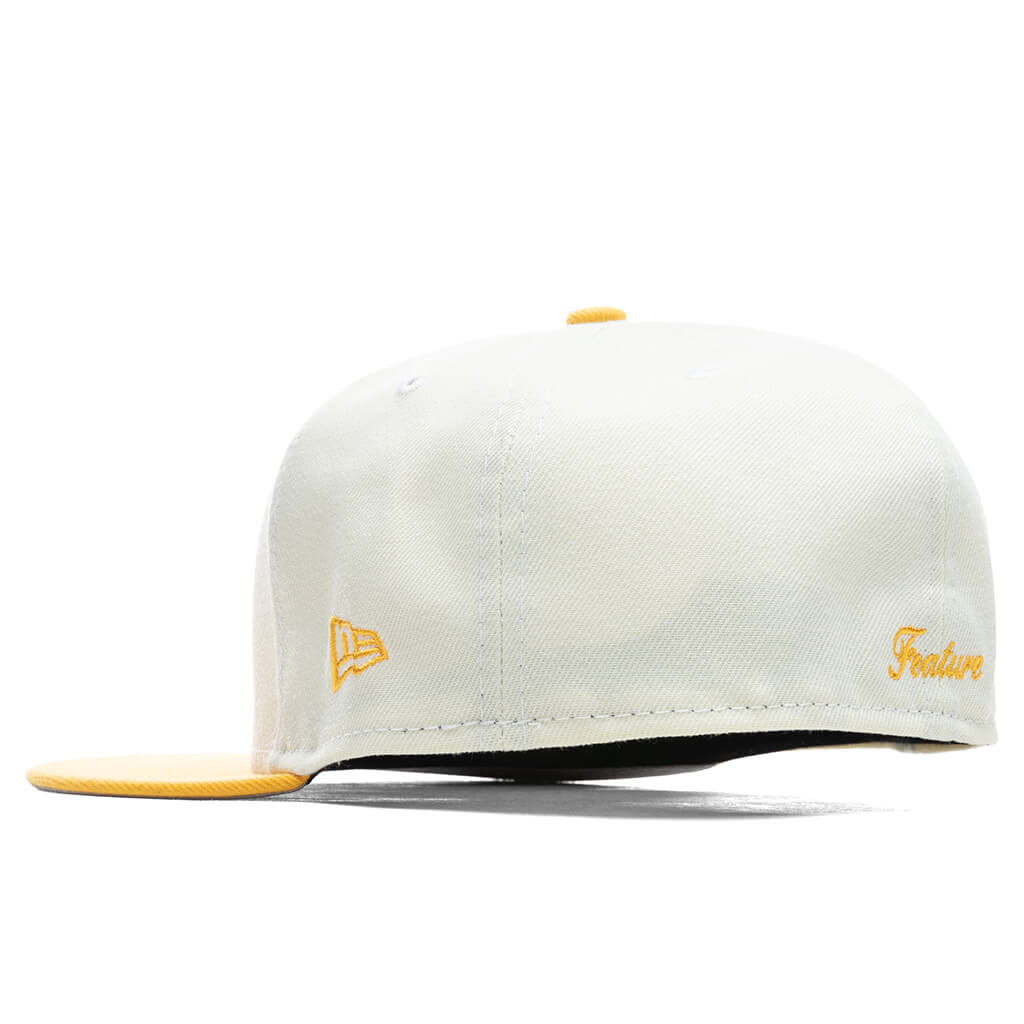 Feature x New Era OE Fitted Cap Off White Grilled Yellow