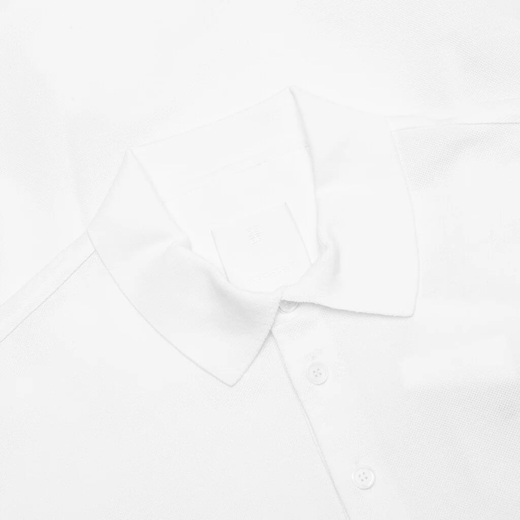 Polo in Cotton With 4G Detail White