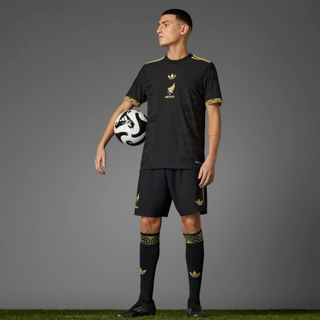 adidas Mens Mexico Gold Jersey 25 Black