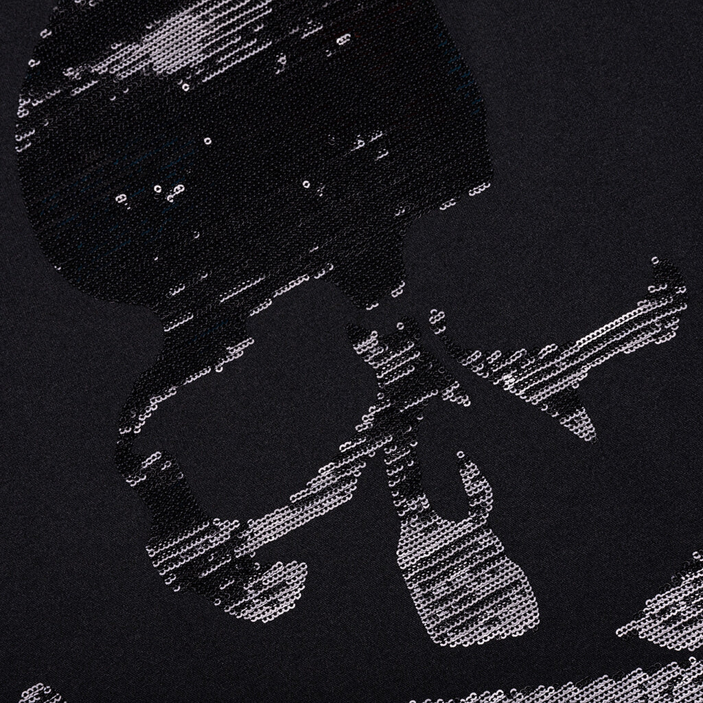 Football V Neck Jersey T Shirt Black