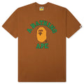 Hand Drawn College Relaxed Fit Tee Beige