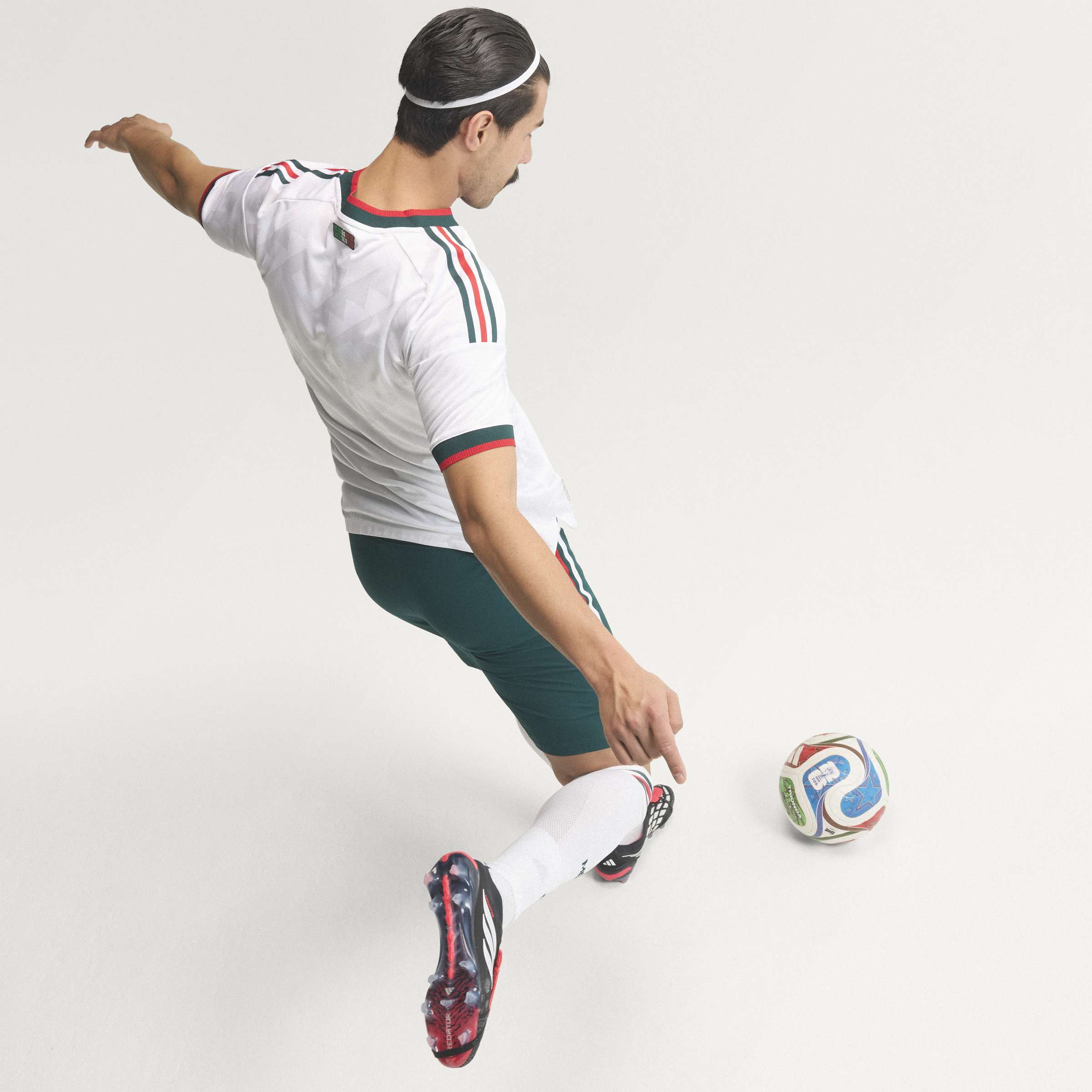 adidas Mexico Away Authentic Mens Soccer Jersey 2026 White