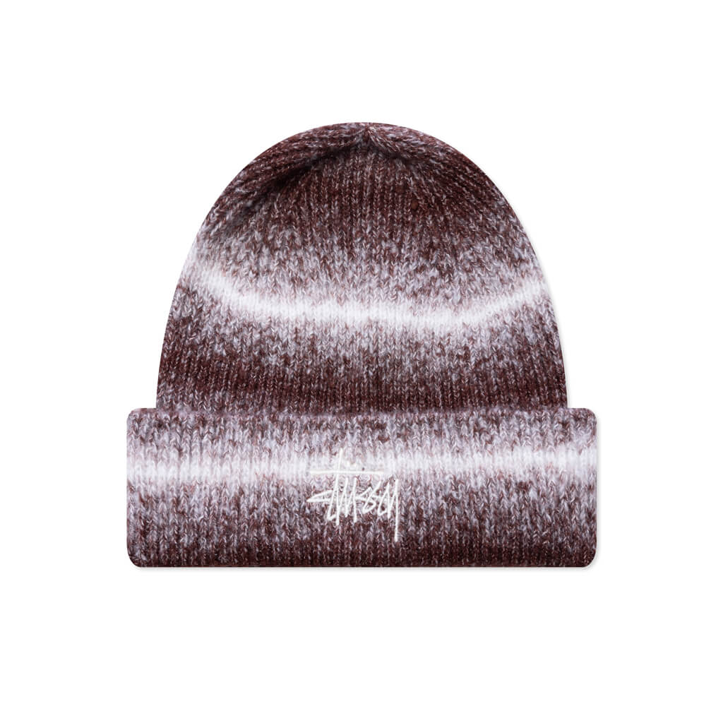 Cuff Basic Striped Beanie Brown