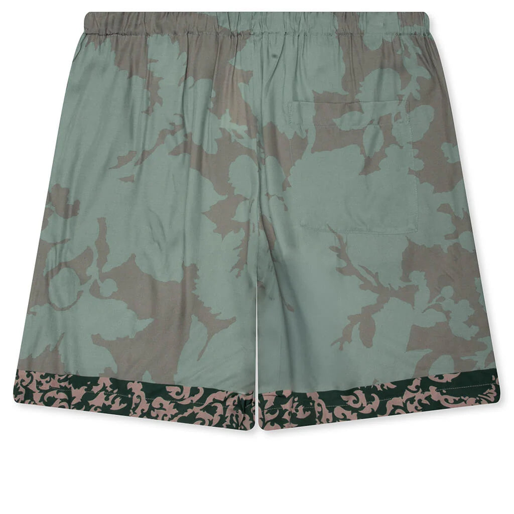 Archive Floral Border Piperi MW Shorts Petrol