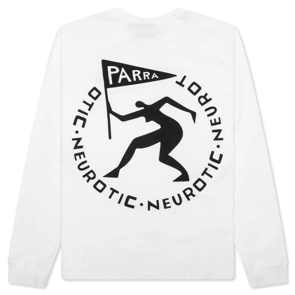 Neurotic Flag Long Sleeve T Shirt White