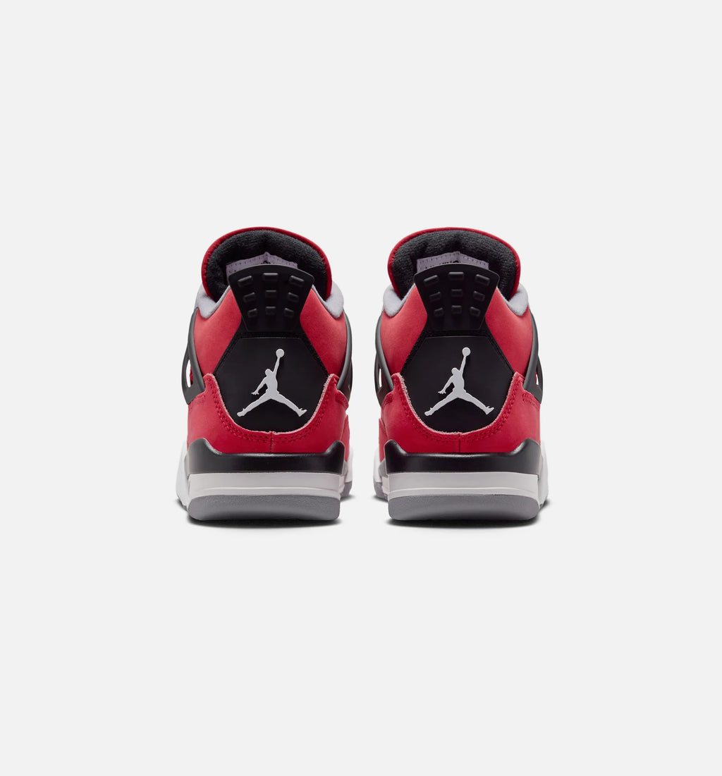 Air Jordan 4 Retro Toro Bravo Grade School Lifestyle Shoe Fire Red White Black Cement Grey Free Shipping