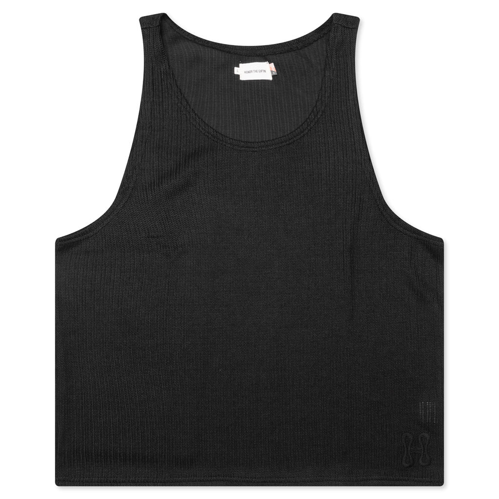 B Summer Knit Tank Top Black