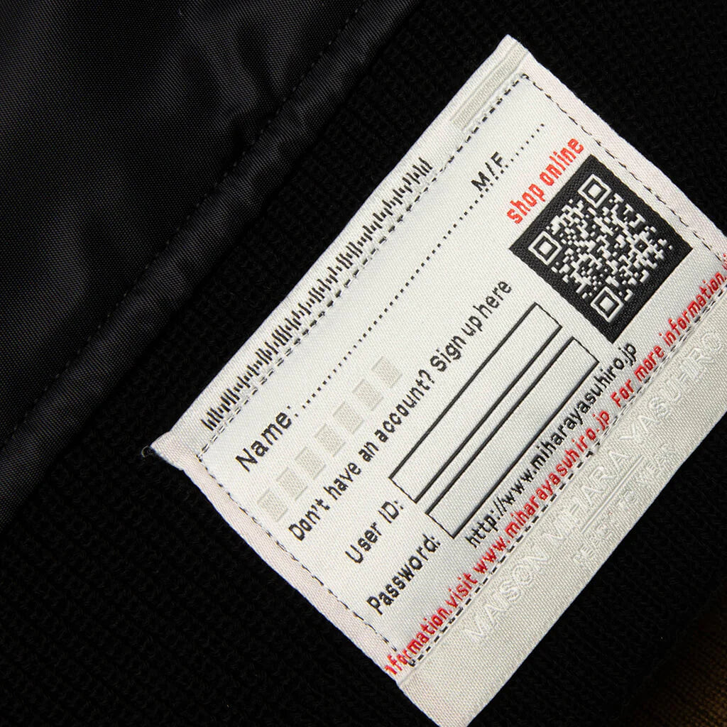 Front Back Combined Flight Jacket Black