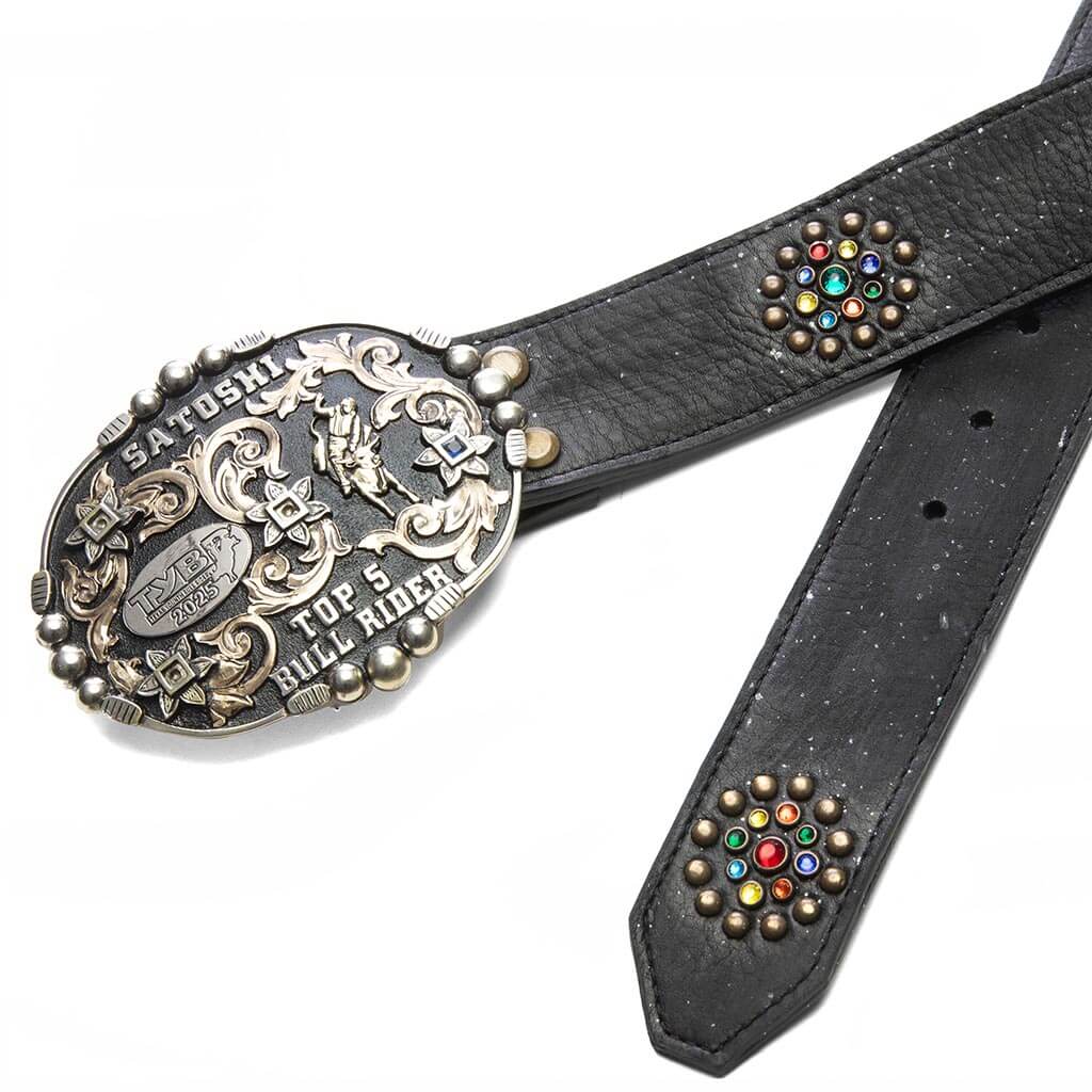 Top 5 Bull Rider Studded Belt Black