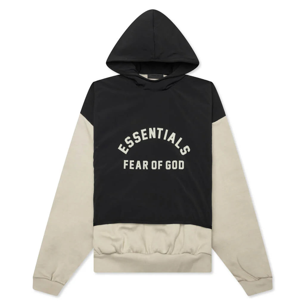 Nylon Fleece Hooded Sweater Seal Jet Black