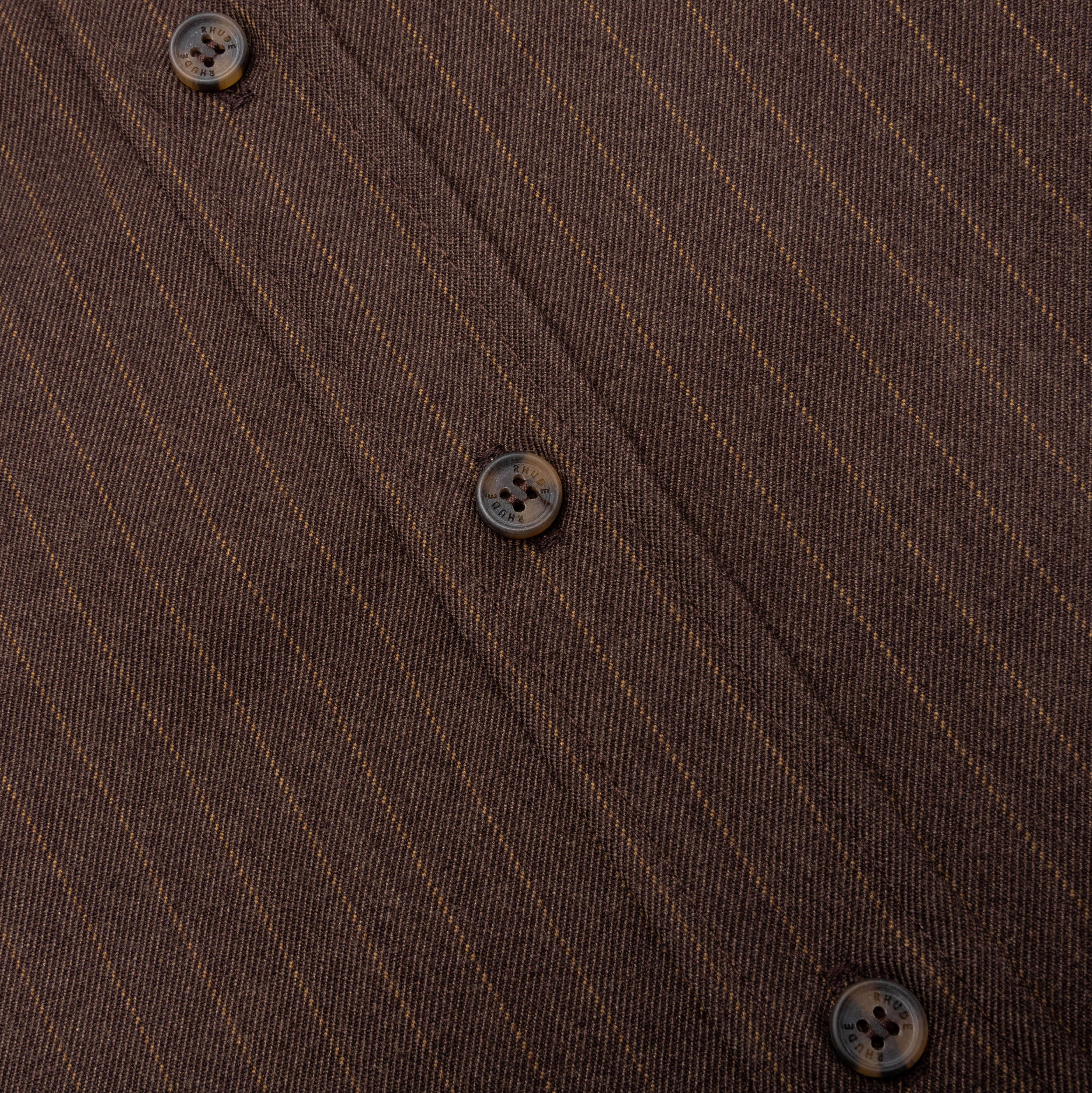 Twill Stripe Mechanic Shirt Brown Tan