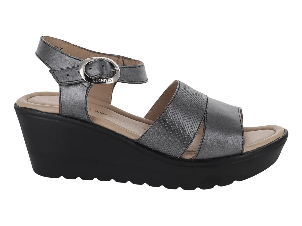 Sandalias Clinton Inox Plata para Mujer