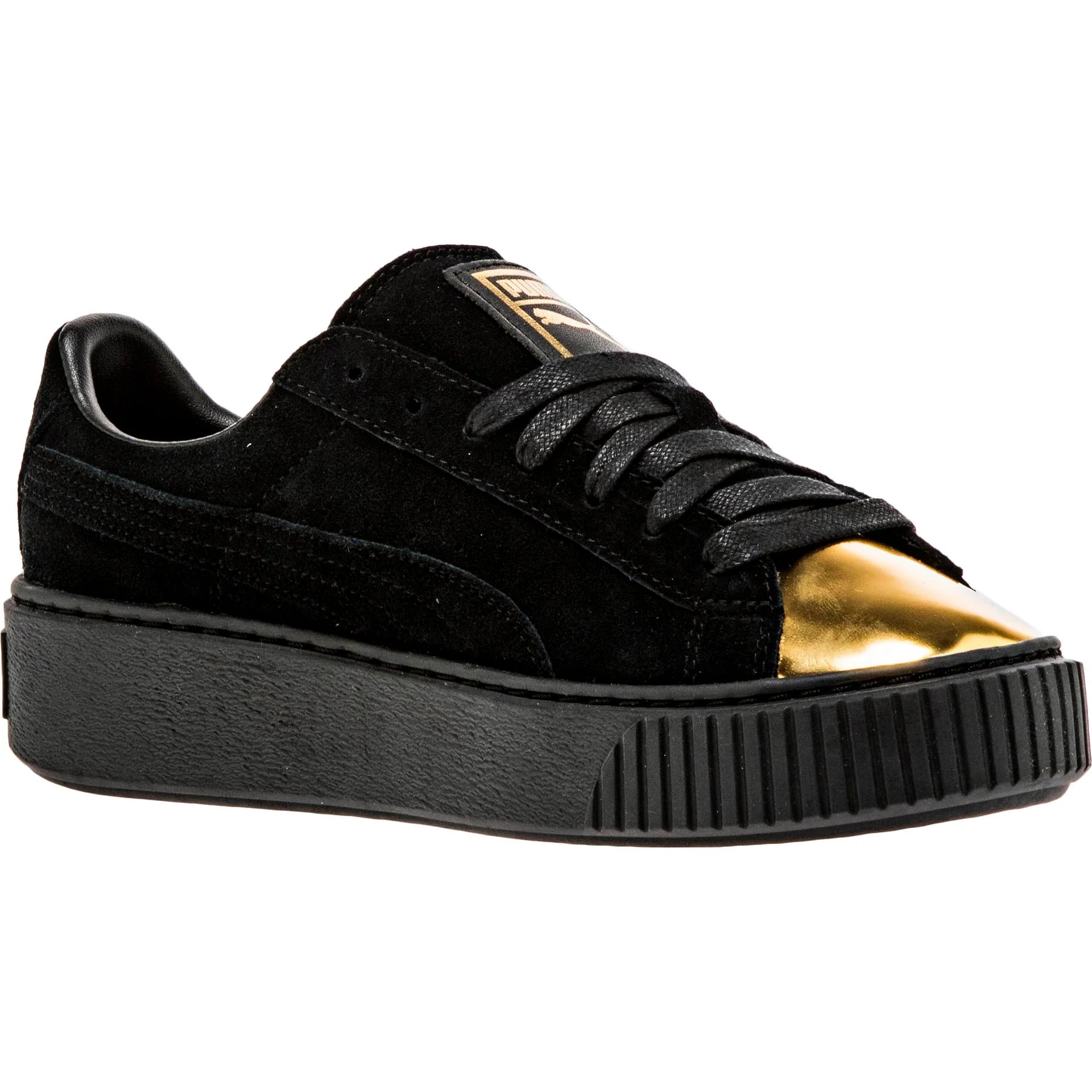 Suede Creeper Women Lifestyle Shoe Black Gold