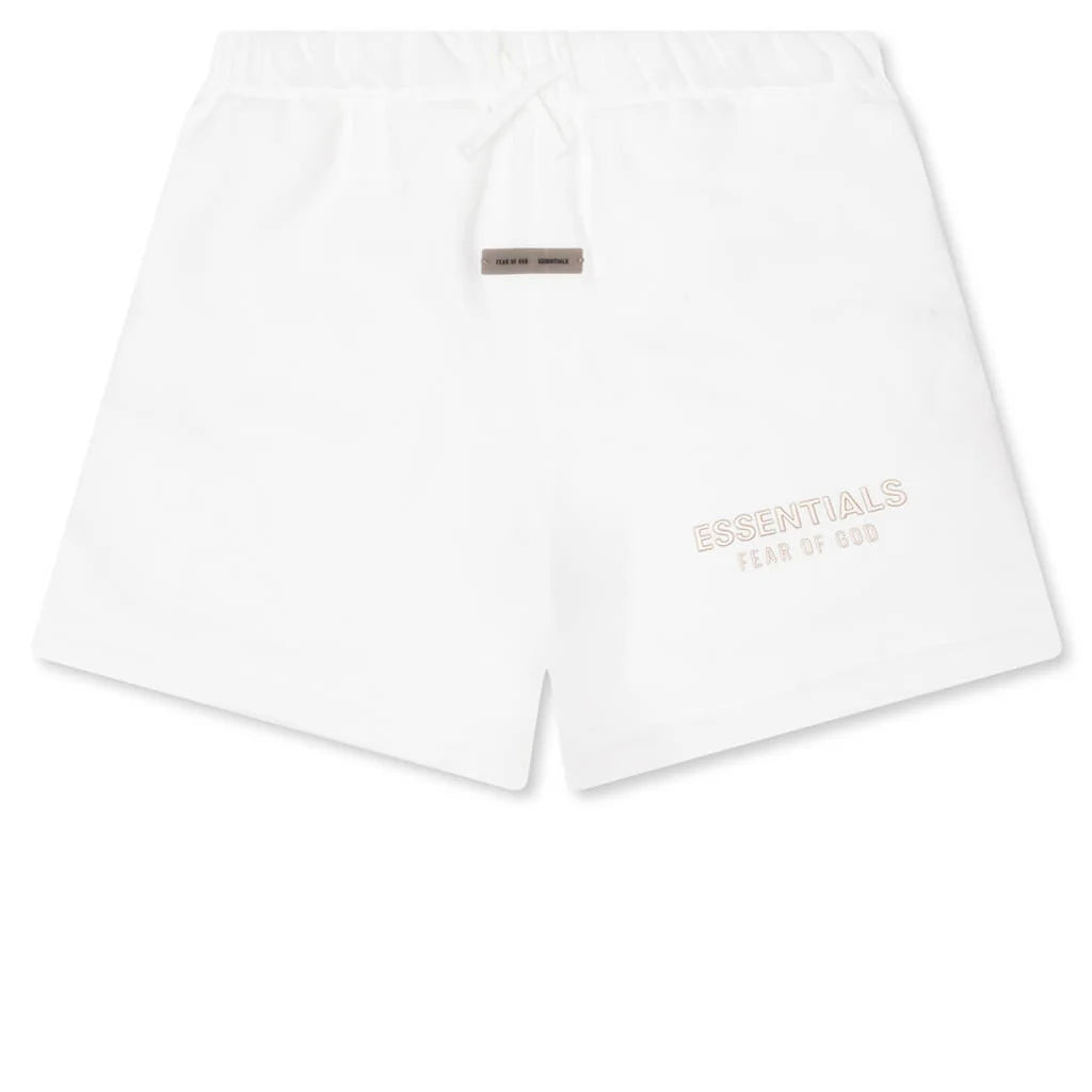 Kids Fleece Soccer Short Cloud White