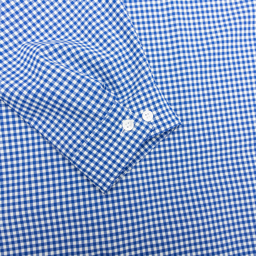 Checked Wool Shirt Blue White