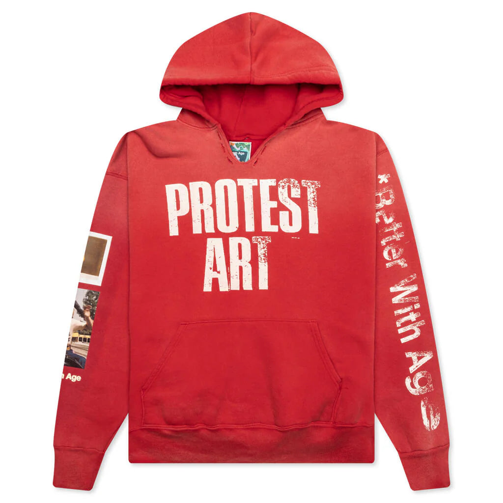 Protest Art Hoodie Red