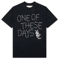 Barbed T Shirt Hard Washed Black